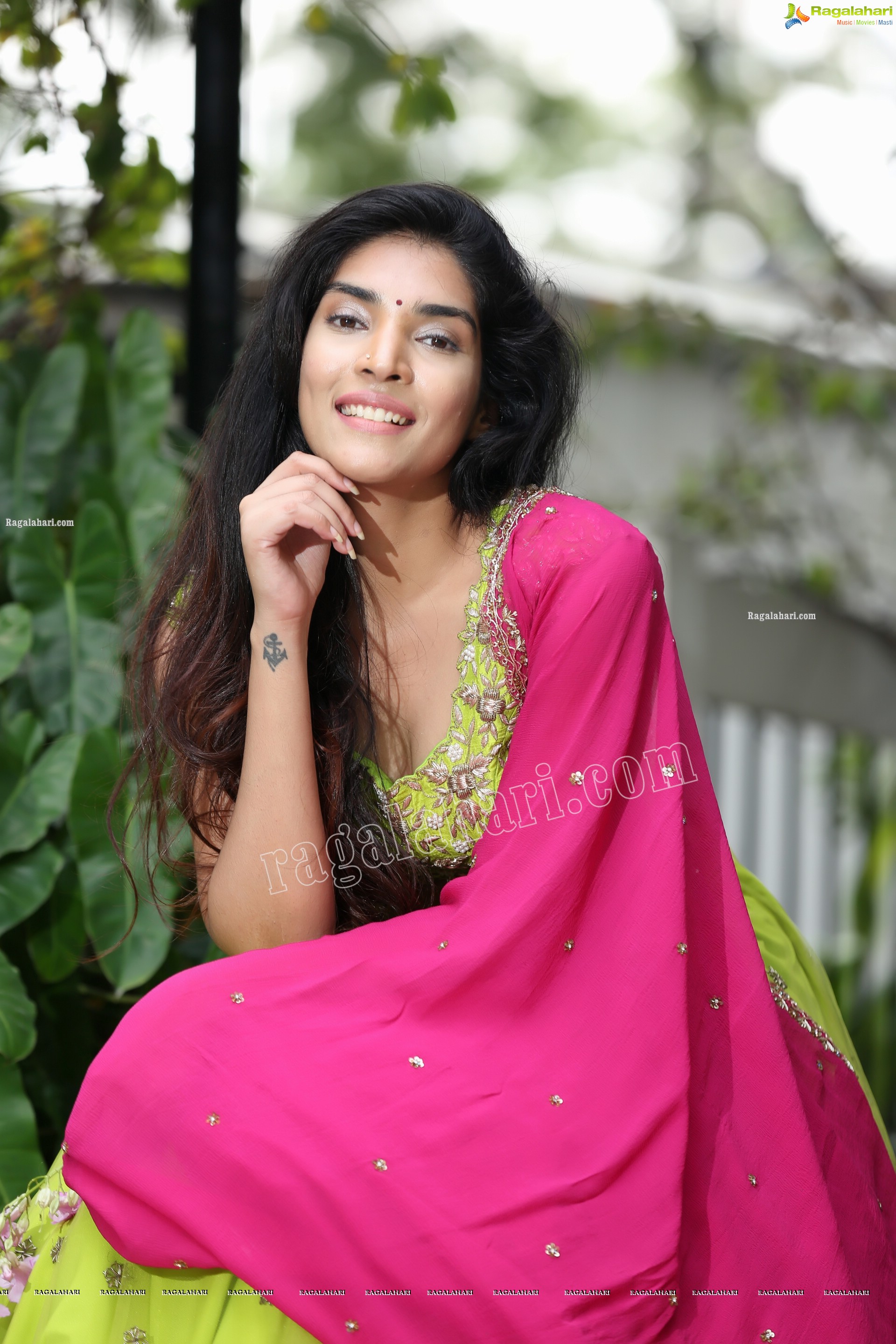 Supraja Narayan in Parrot Green Lehenga Choli, Exclusive Photo Shoot