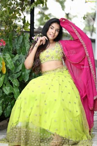 Supraja Narayan in Parrot Green Lehenga Choli