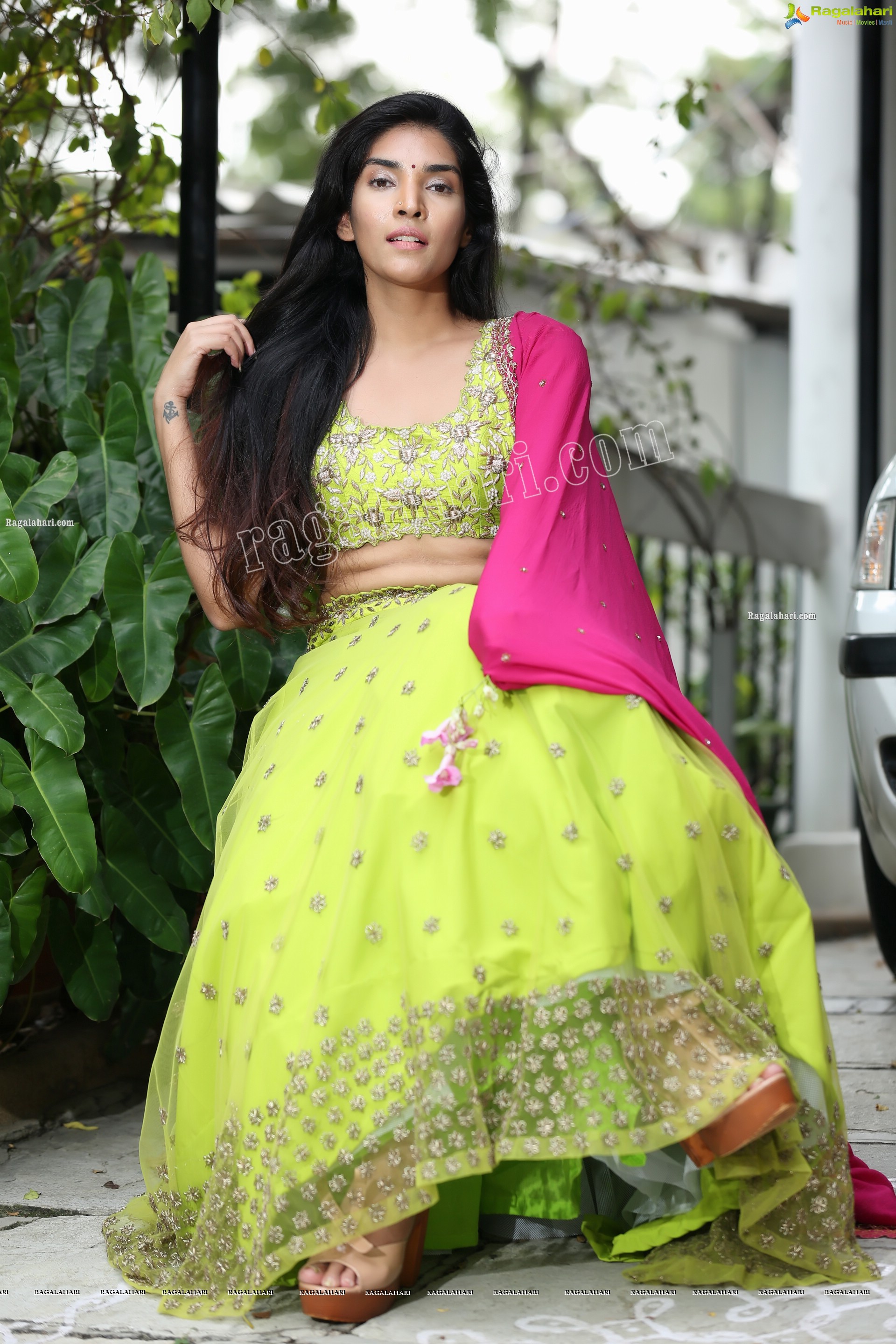 Supraja Narayan in Parrot Green Lehenga Choli, Exclusive Photo Shoot