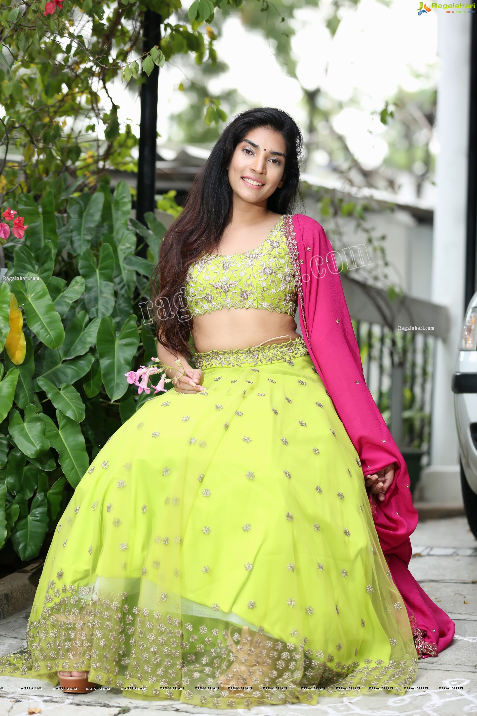 Supraja Narayan in Parrot Green Lehenga Choli, Exclusive Photo Shoot