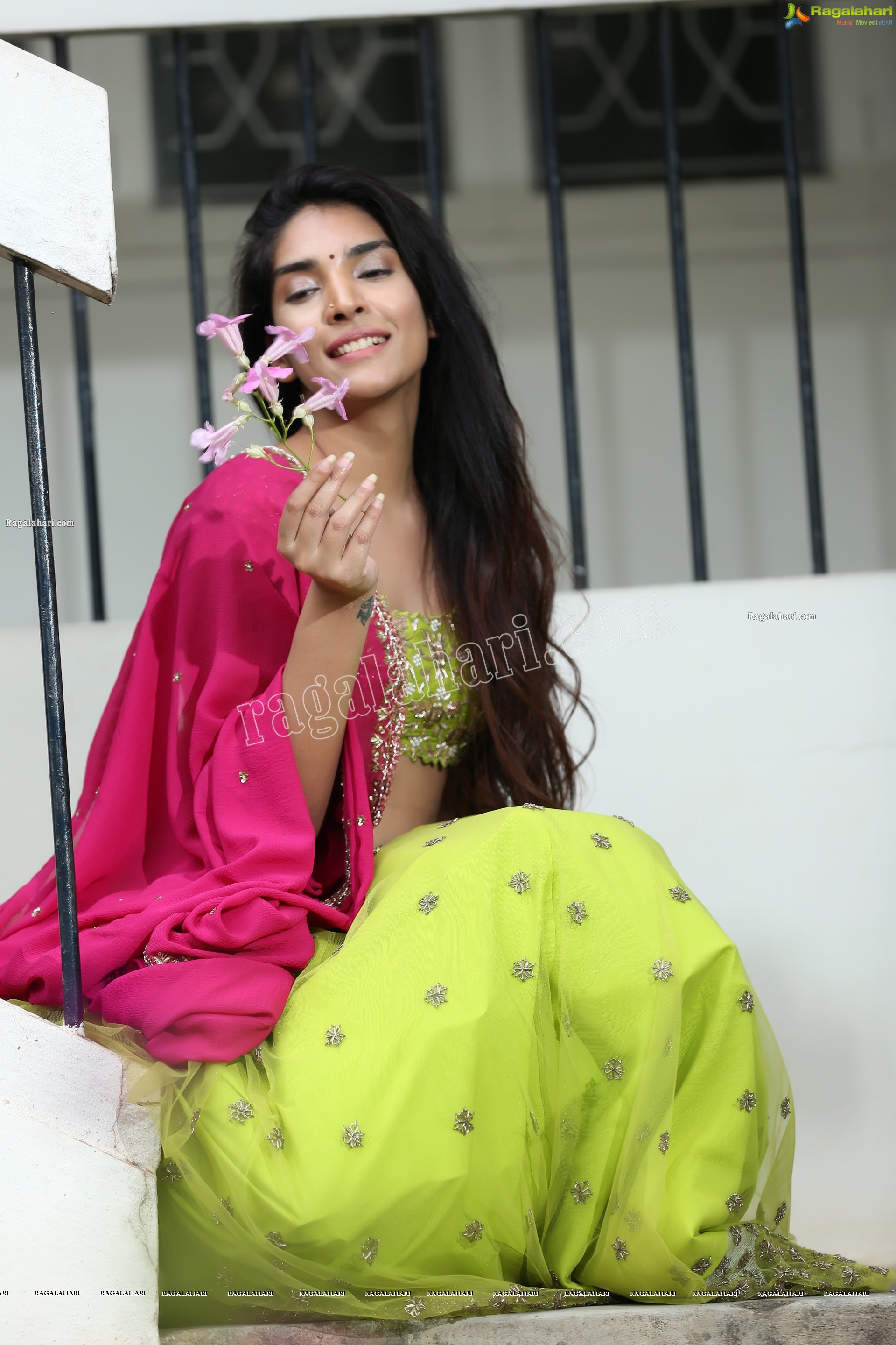 Supraja Narayan in Parrot Green Lehenga Choli, Exclusive Photo Shoot