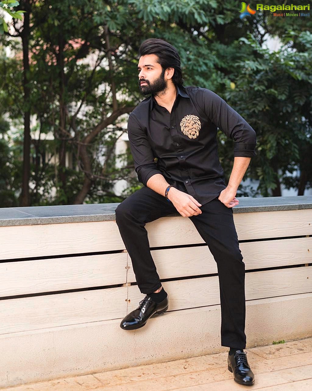 Ram Pothineni Stylish Formal Look in All Black Outfit