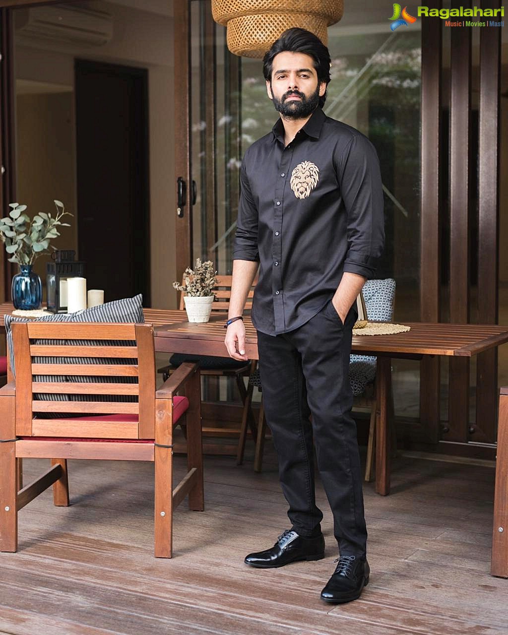 Ram Pothineni Stylish Formal Look in All Black Outfit
