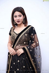 Ananya Tanu in Black Embellished Lehenga Choli
