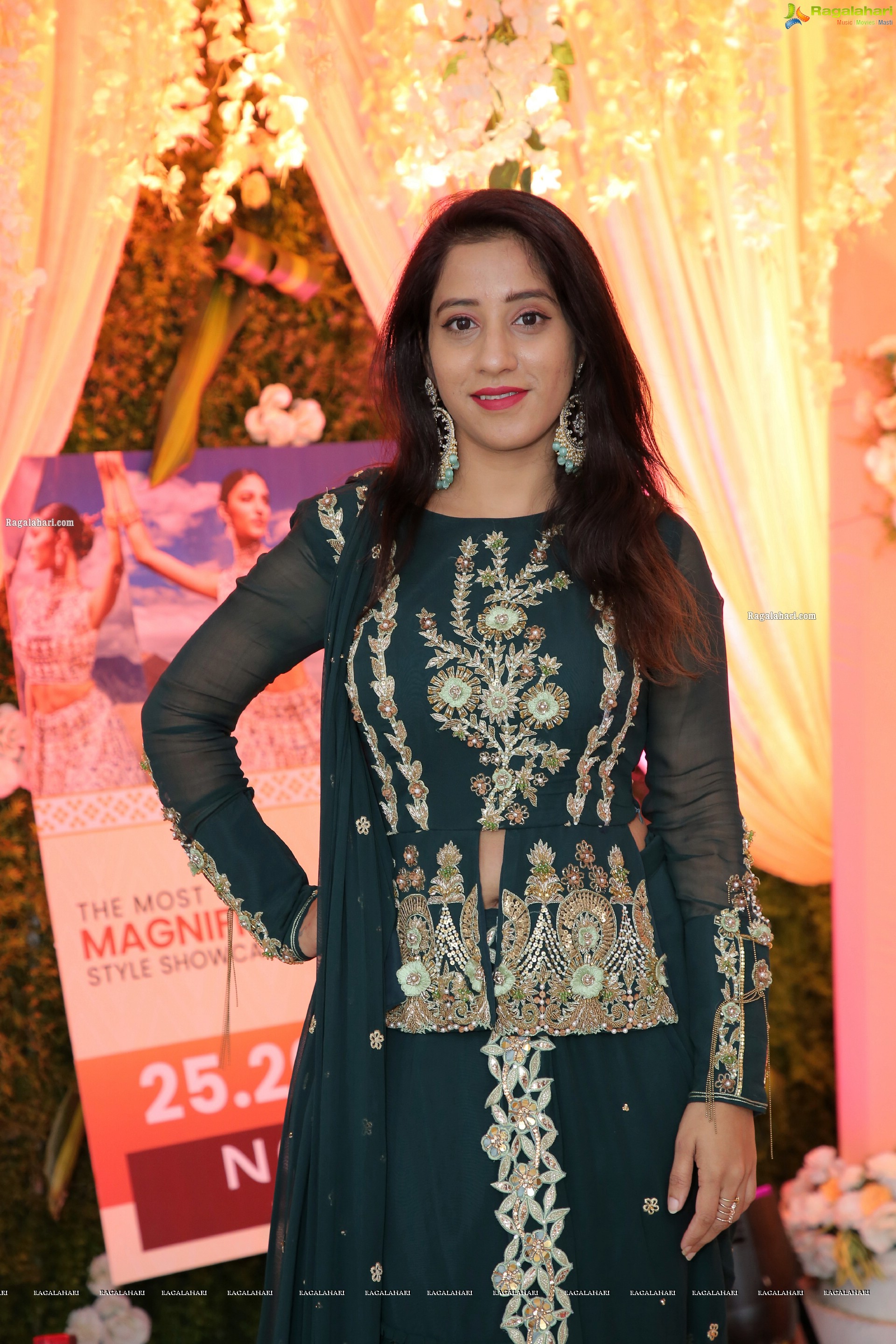 Aaisha Rawat in Bottle Green Dress, HD Photo Gallery