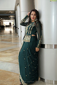 Aaisha Rawat in Bottle Green Dress