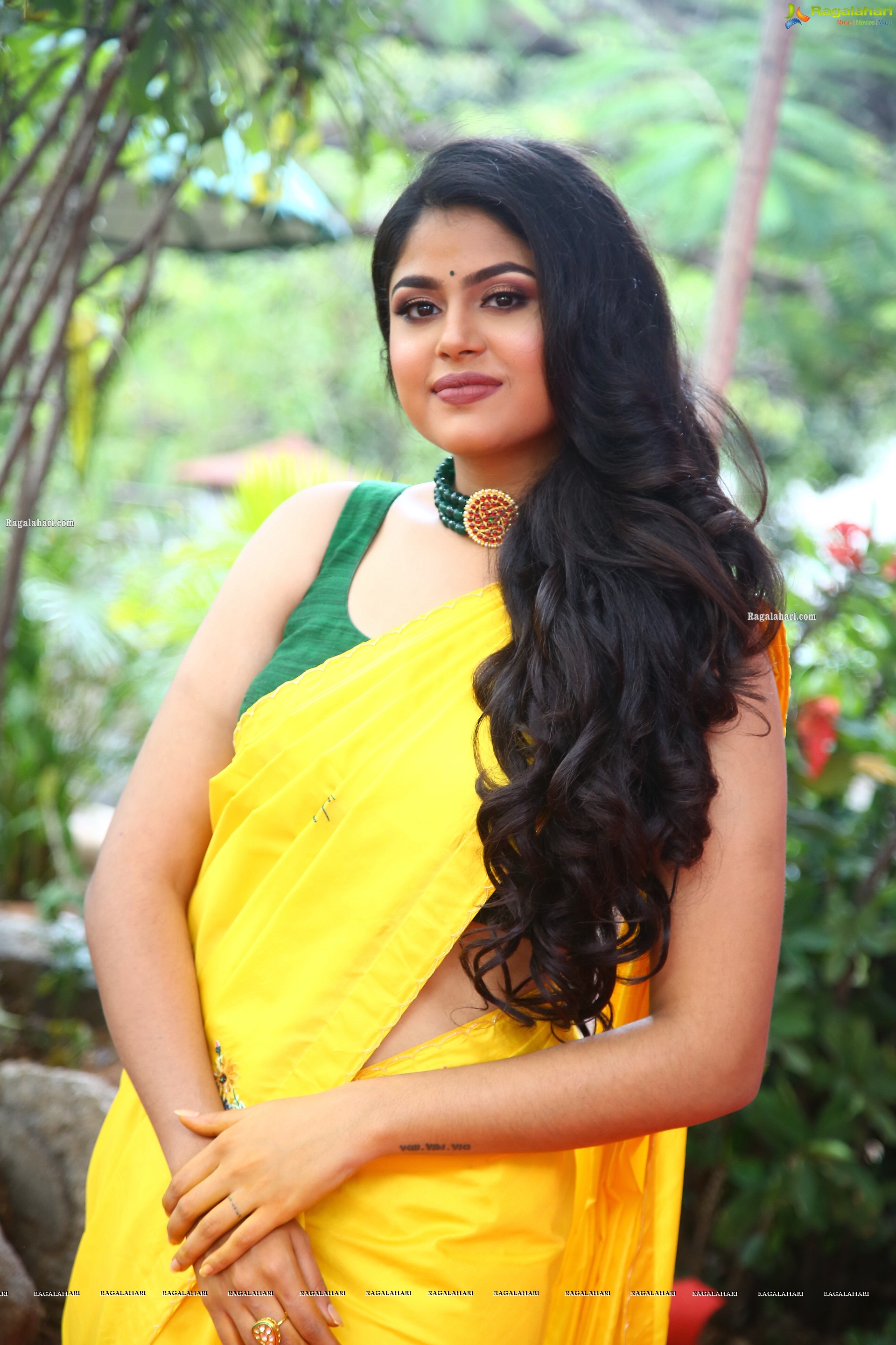 Faria Abdullah at Ravanasura Movie Opening, HD Photo Gallery