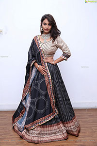 Pavani Bhimeneni in Black Lehenga Choli