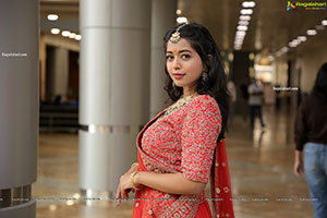 Rittika Chakraborty in Red Embellished Lehenga