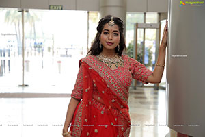 Rittika Chakraborty in Red Embellished Lehenga