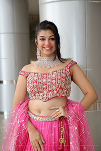 Shrithi Sharma in Pink Designer Lehenga Choli