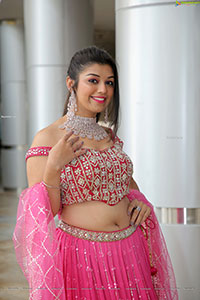 Shrithi Sharma in Pink Designer Lehenga Choli