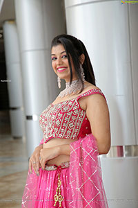 Shrithi Sharma in Pink Designer Lehenga Choli