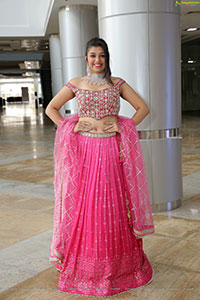 Shrithi Sharma in Pink Designer Lehenga Choli