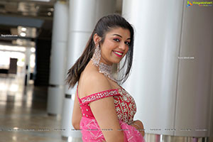 Shrithi Sharma in Pink Designer Lehenga Choli