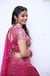 Shruthi Sharma in Rani Pink Lehenga Choli