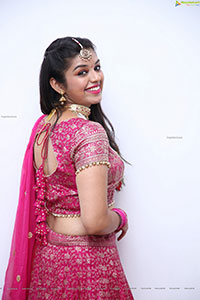 Shruthi Sharma in Rani Pink Lehenga Choli