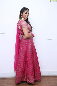 Shruthi Sharma in Rani Pink Lehenga Choli