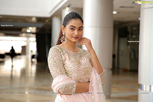 Spandana Palli in Light Pink Lehenga Choli