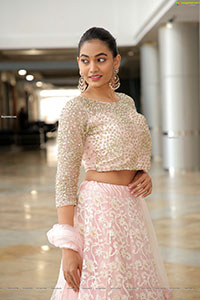 Spandana Palli in Light Pink Lehenga Choli