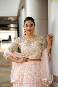 Spandana Palli in Light Pink Lehenga Choli