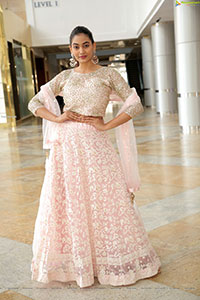 Spandana Palli in Light Pink Lehenga Choli