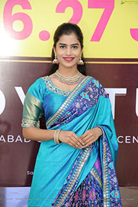 Srilekha Stills in Blue Designer Lehenga