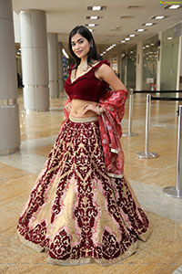 Subhashree Rayaguru in Maroon Embellished Lehenga Choli