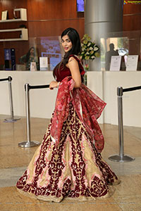 Subhashree Rayaguru in Maroon Embellished Lehenga Choli