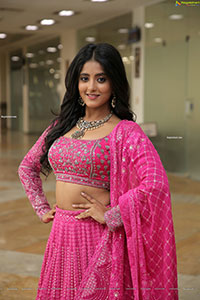 Ulka Gupta in Pink Designer Lehenga Choli