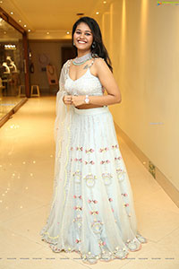 Yashaswi Shetty in White Designer Lehenga