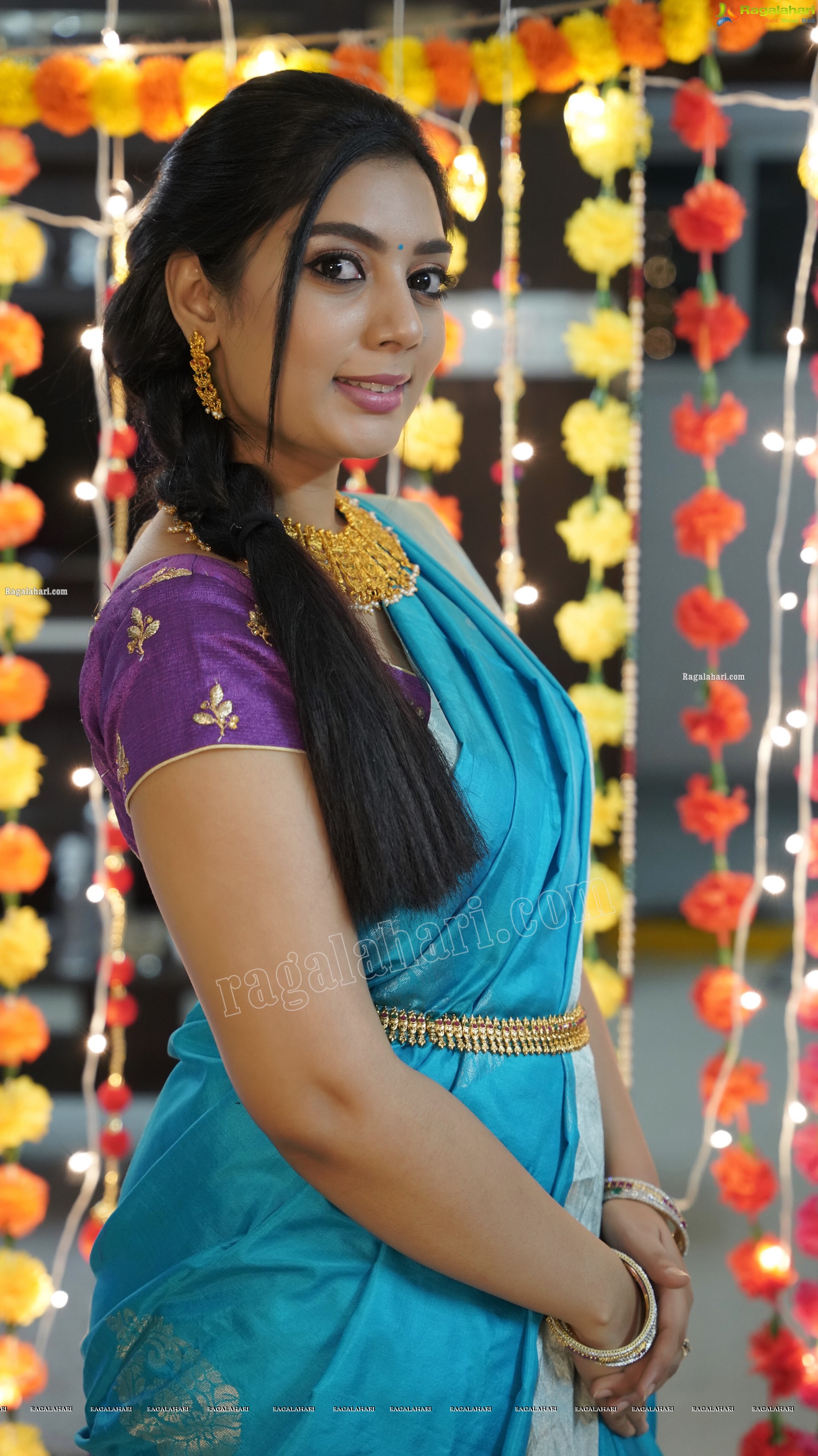 Aadhya Paruchuri in Traditional Saree, Exclusive Photoshoot