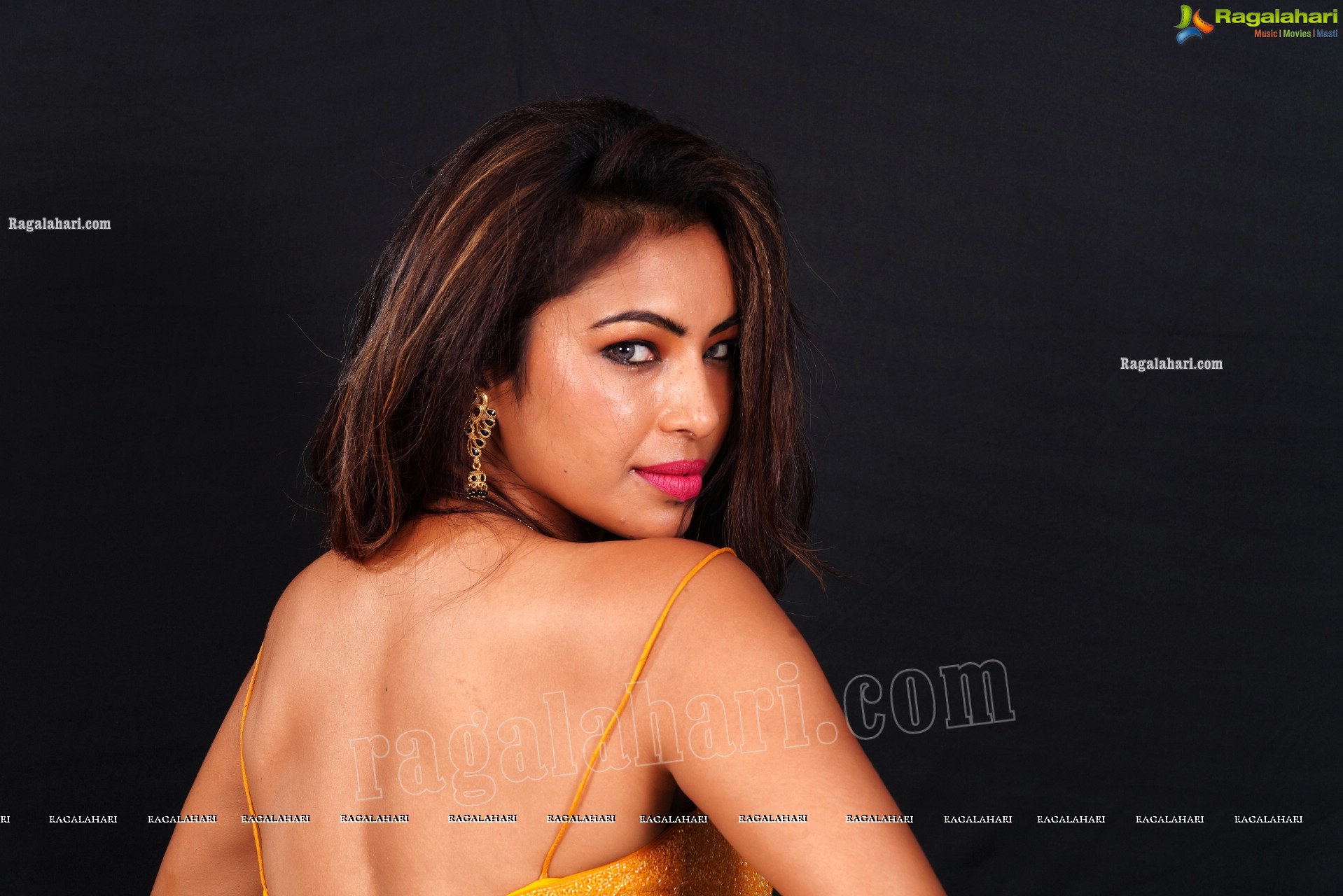 Ankita Bhattacharya in Yellow Long Skirt and Crop Top, Exclusive Photoshoot