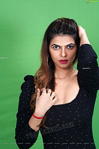 Pranjal Palkar in Black Rib Knit Bodycon Dress