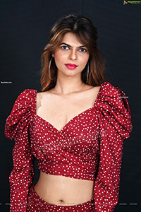 Pranjal Palkar in Red Polka Dot Crop Top and Pants