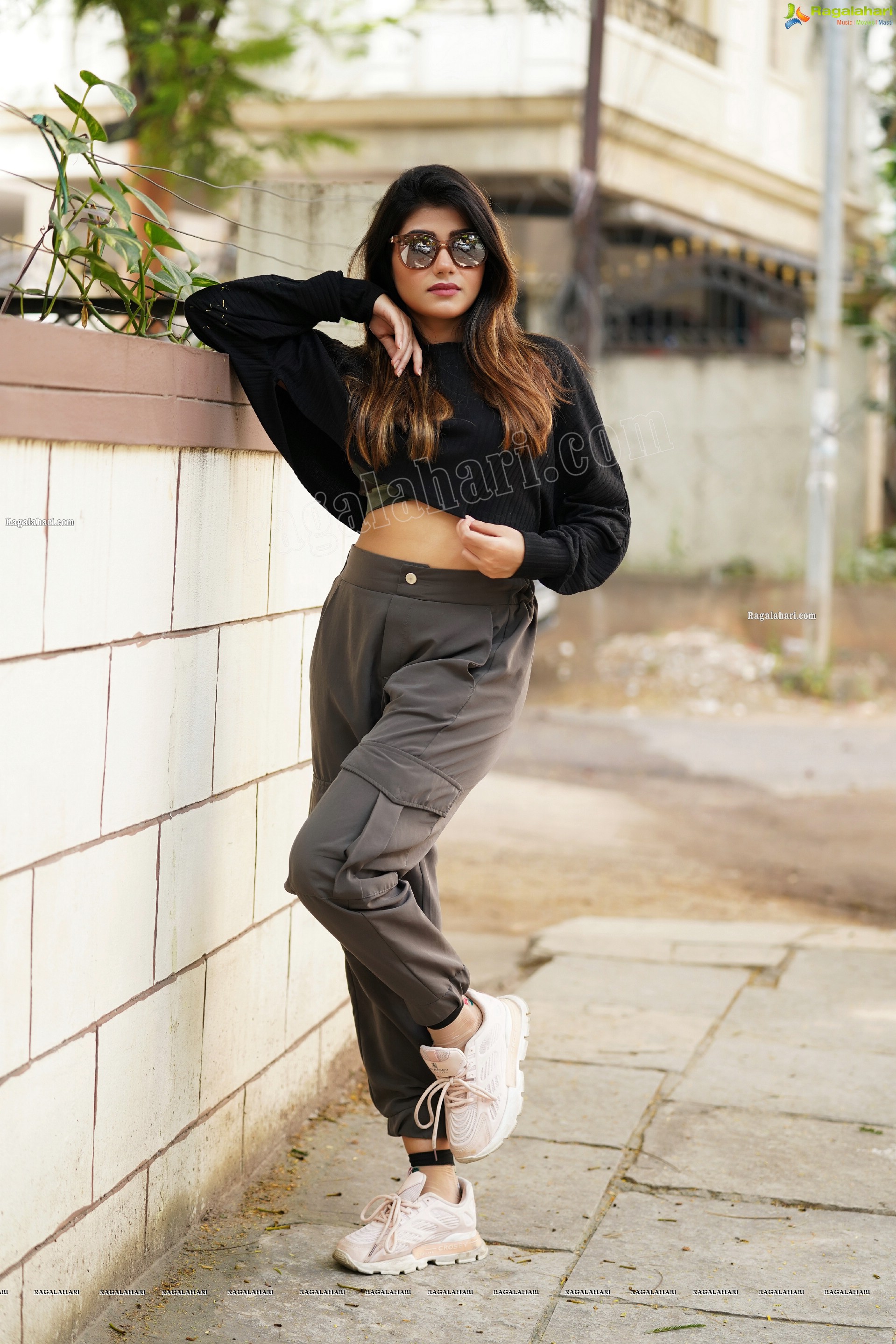 Prantika Das in Black Knitted Crop Top, Exclusive Photoshoot