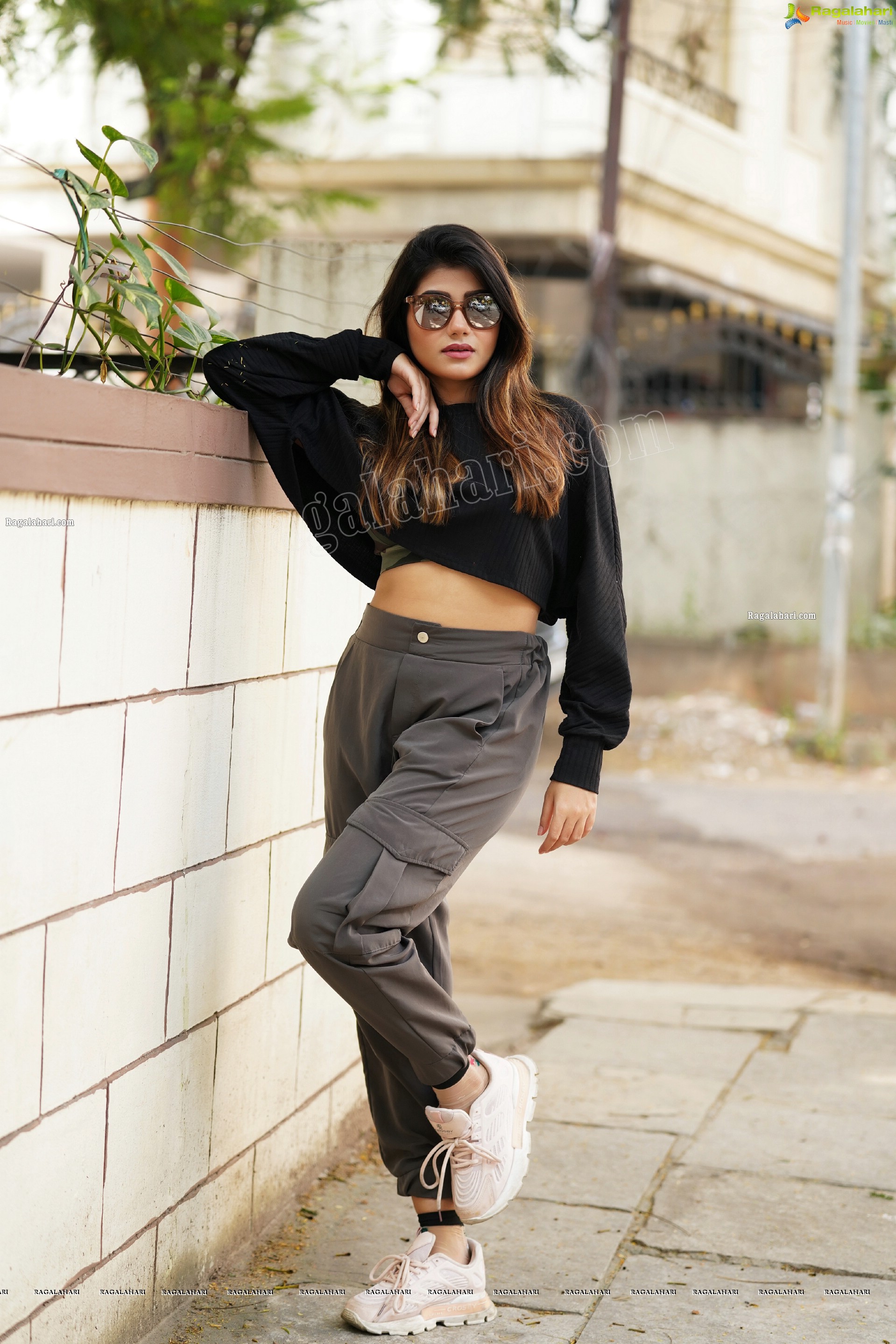 Prantika Das in Black Knitted Crop Top, Exclusive Photoshoot