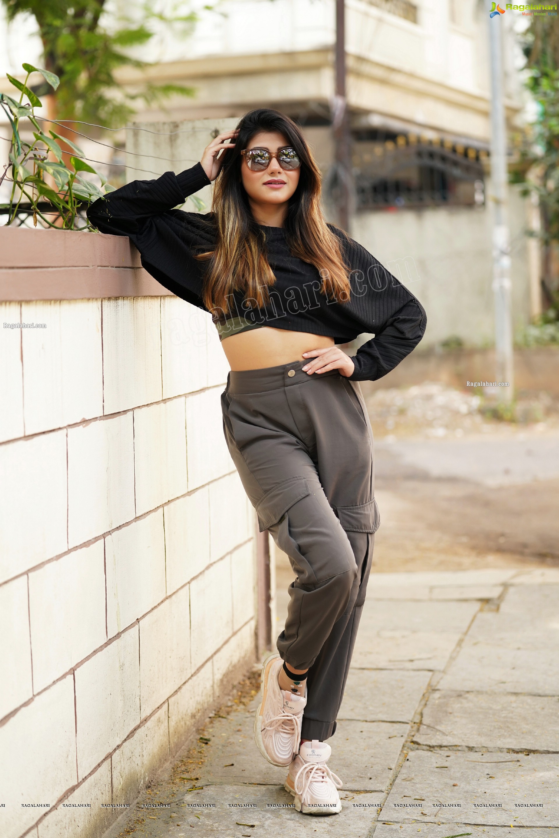 Prantika Das in Black Knitted Crop Top, Exclusive Photoshoot