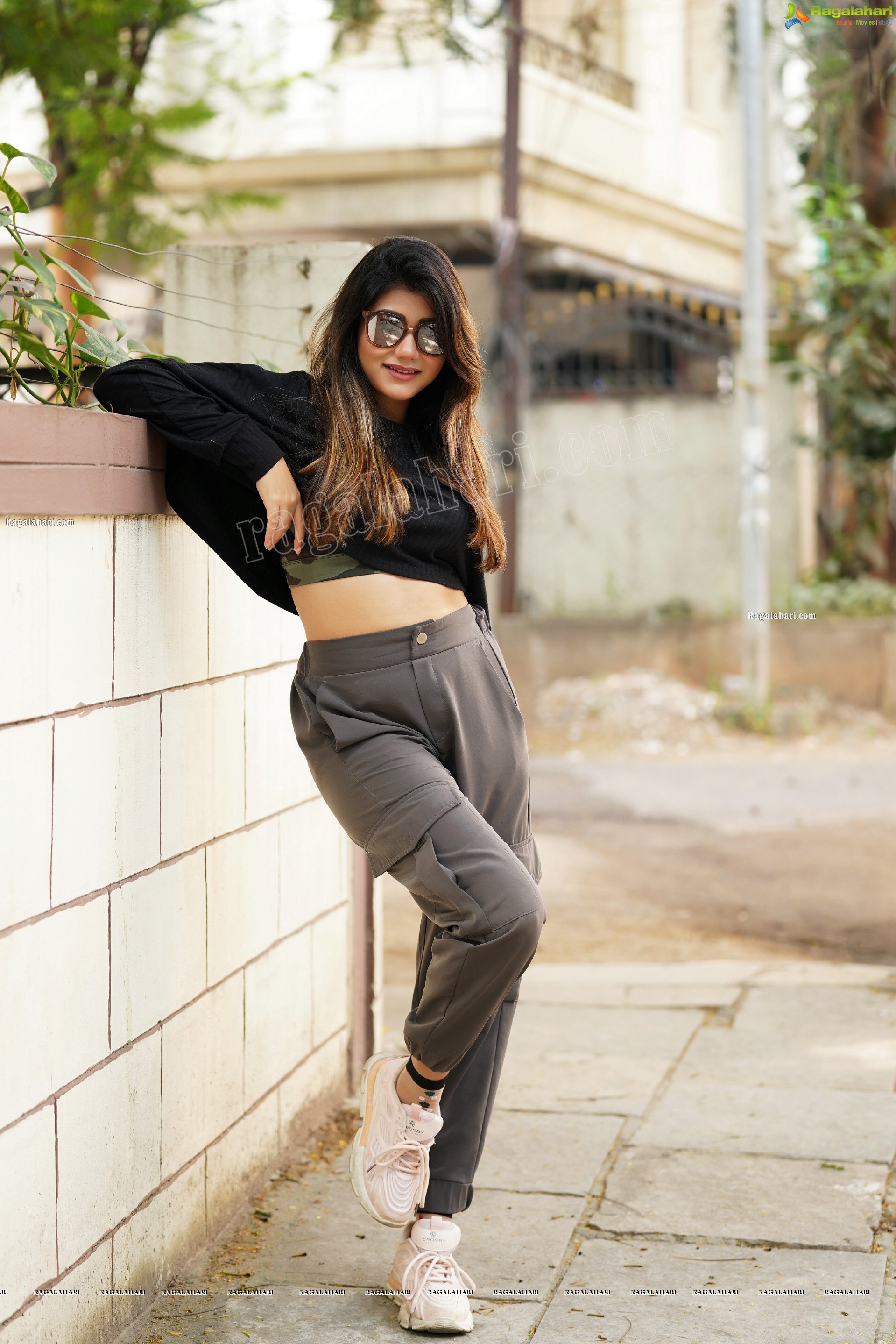 Prantika Das in Black Knitted Crop Top, Exclusive Photoshoot