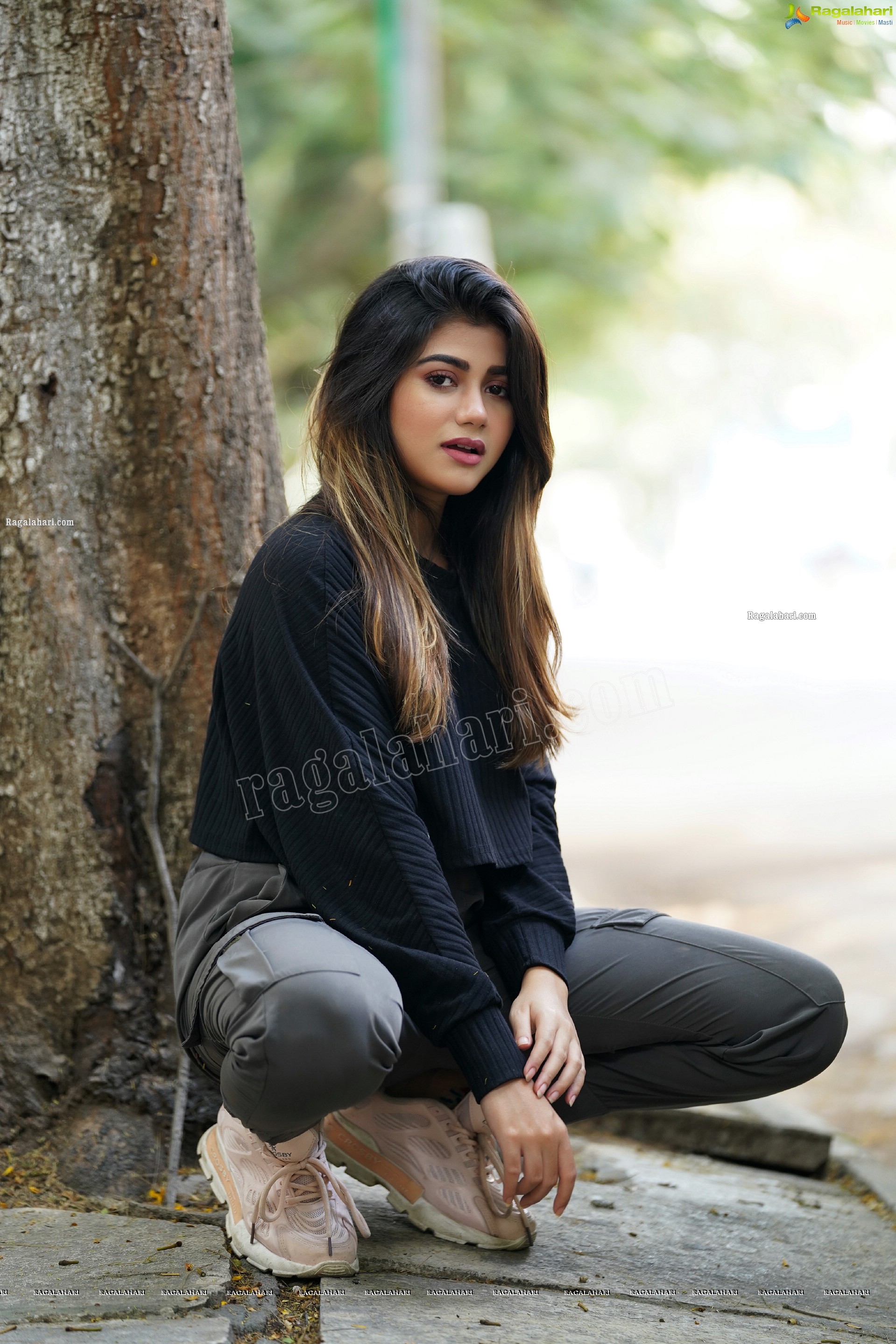 Prantika Das in Black Knitted Crop Top, Exclusive Photoshoot