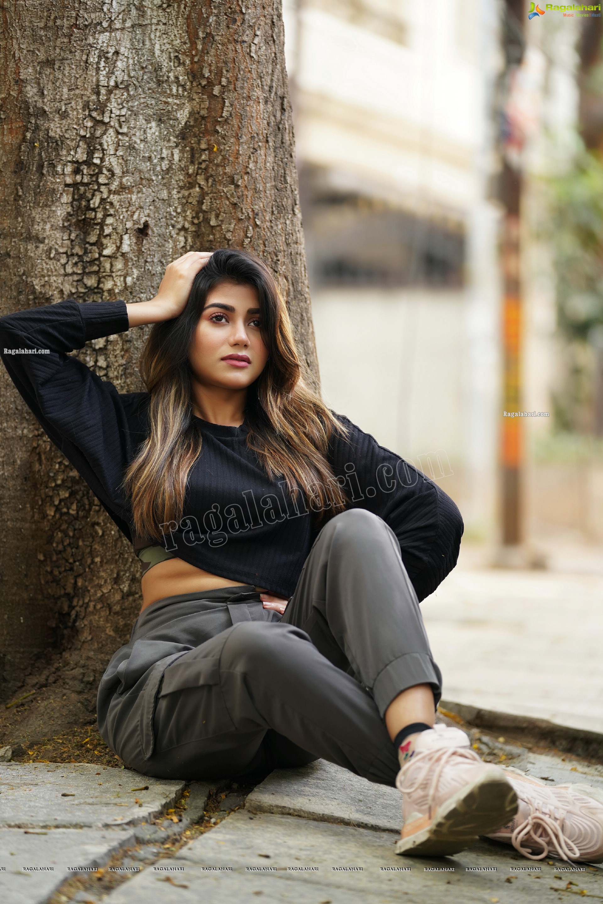 Prantika Das in Black Knitted Crop Top, Exclusive Photoshoot