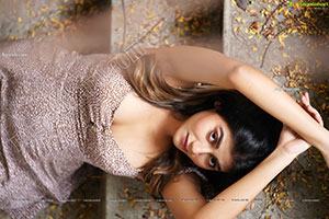 Prantika Das Photoshoot in Brown printed mini dress