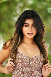 Prantika Das Photoshoot in Brown printed mini dress