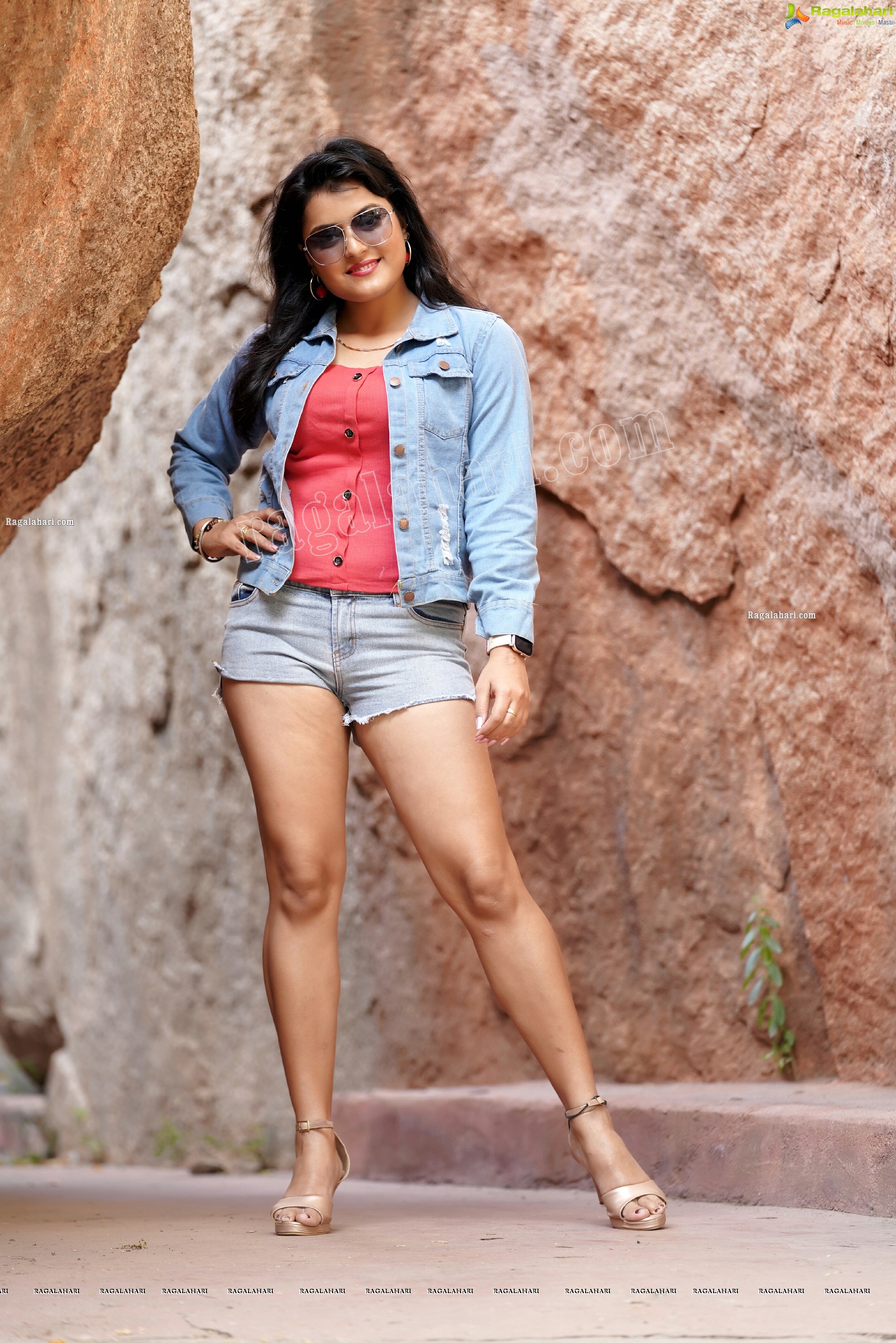 Richa Kalra in Denim Shorts and Jacket, Exclusive Photoshoot
