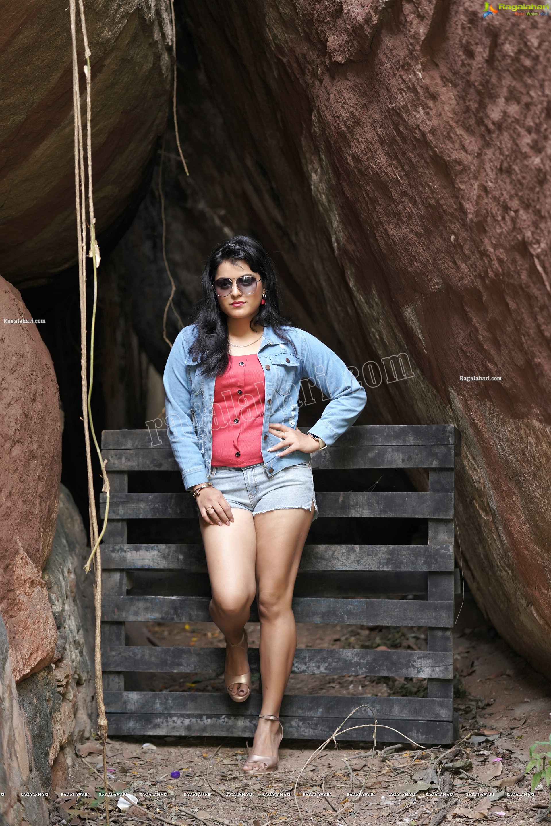 Richa Kalra in Denim Shorts and Jacket, Exclusive Photoshoot