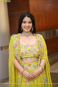 Chandni Bhagwanani in Designer Yellow Lehenga Choli