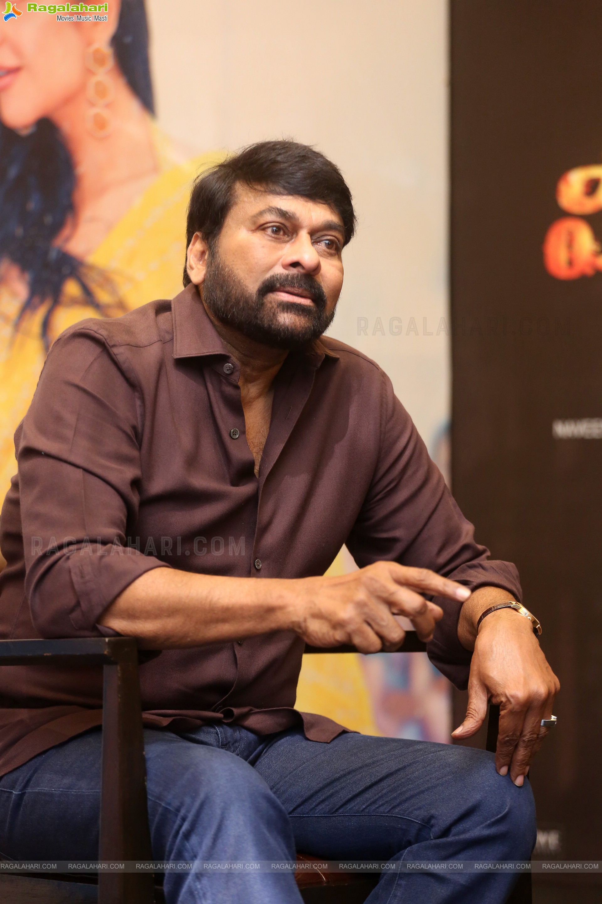 Megastar Chiranjeevi at Waltair Veerayya Movie Interview, HD Photo Gallery