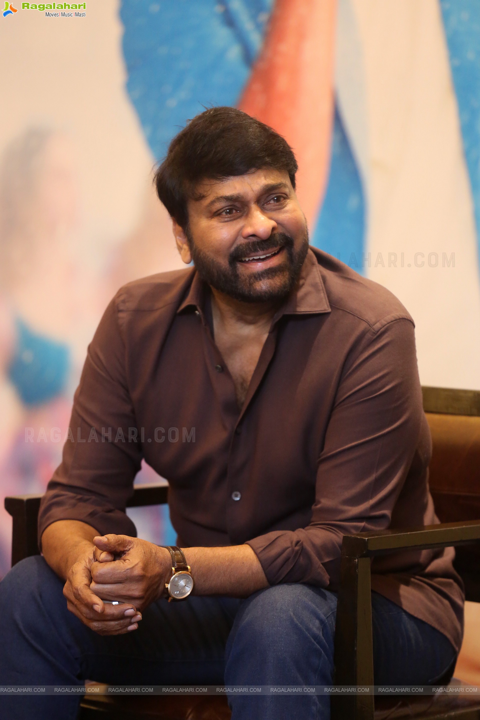 Megastar Chiranjeevi at Waltair Veerayya Movie Interview, HD Photo Gallery