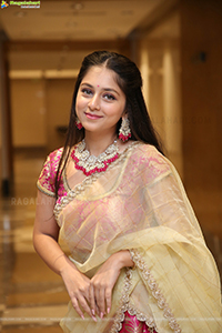 Jabili Jetta In Pink Half Saree