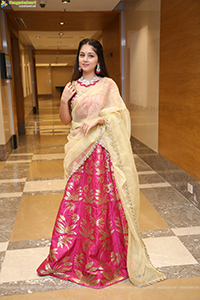 Jabili Jetta In Pink Half Saree